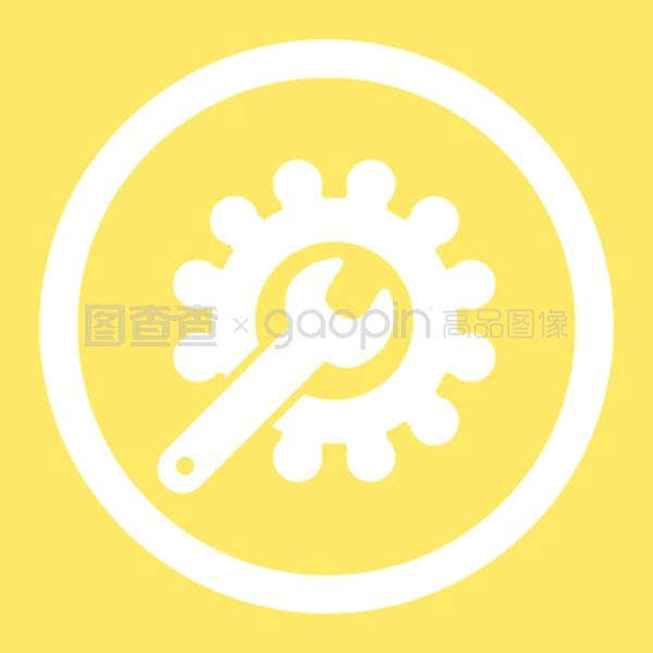 自定义平面白色圆形矢量图标